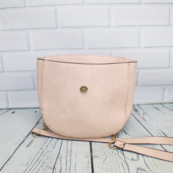 Dolce Vita Light Pink Leather Tassel Frill Handbag - Picture 5 of 8